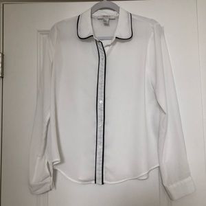 Professional White Collared Blouse